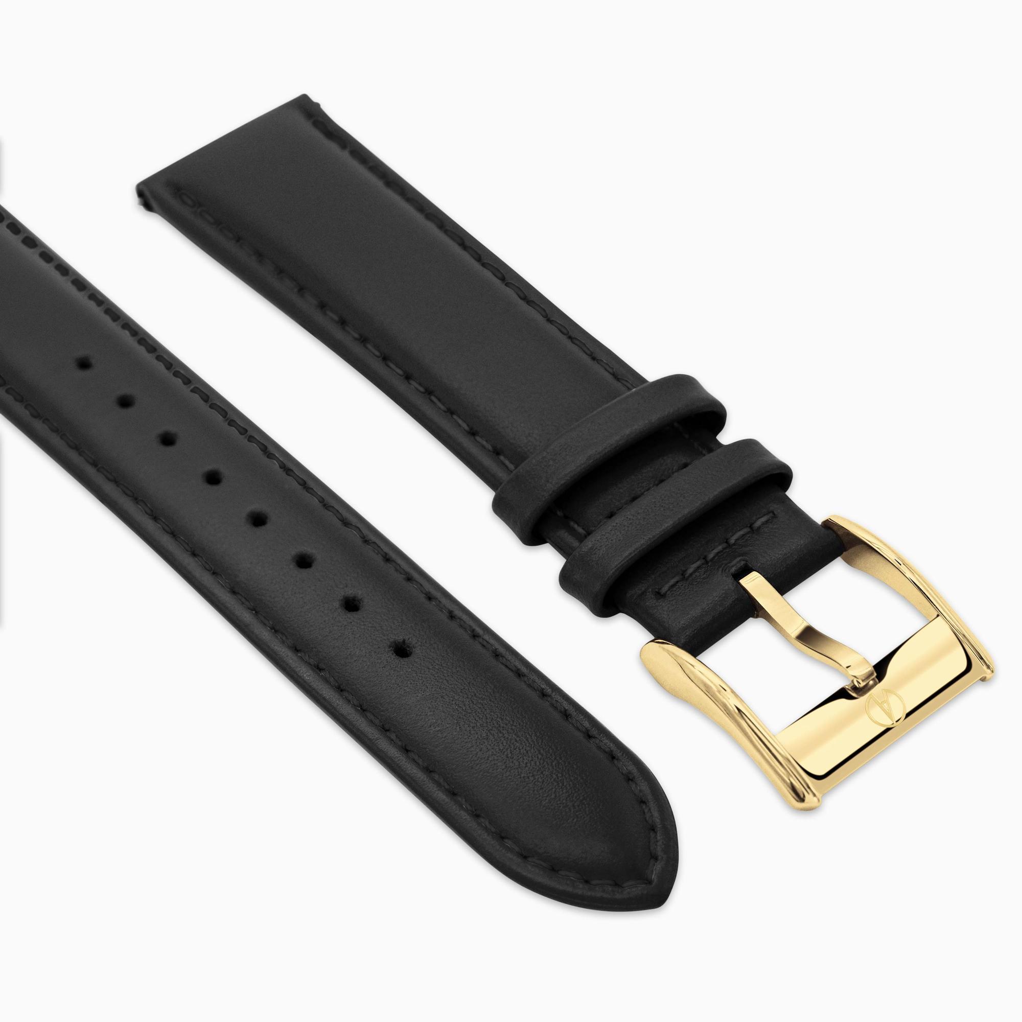 Accurist Everyday Men's Black Leather 20mm Strap